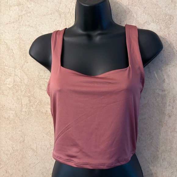 The Workshop Tops - The Workshop Pink Sleeveless Crop Tank Top(Pit to pit 16” Length 16”)